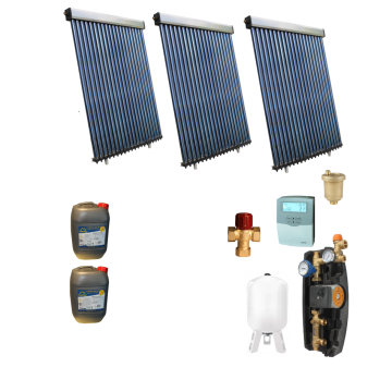 Sistem solar 10 persoane, confort bivalent 500 l, 60 tuburi