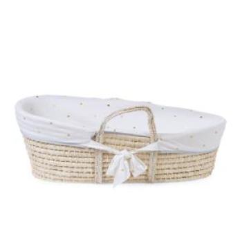 Cos bebelusi Childhome - Moses Basket Cover Gold Dots de la Stiki Concept Srl