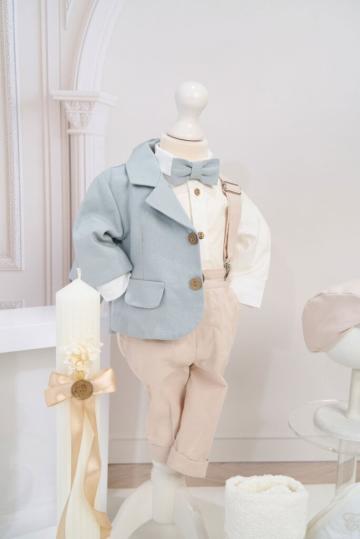 Costum botez Theo - gri de la Andreeatex