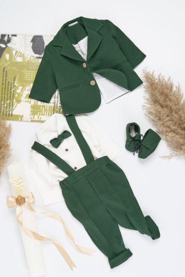 Costum de botez Gruia - verde de la Andreeatex