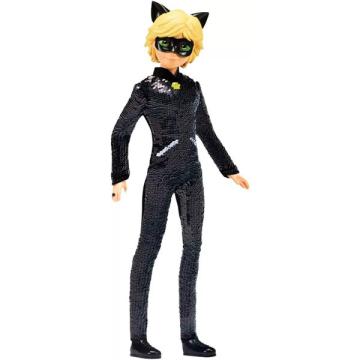 Papusa Miraculous Ladybug Fashion Flip Adrien in Cat Noir