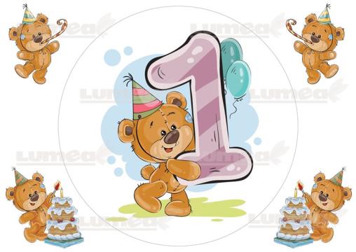 Vafa tort aniversara cu Teddy 1-9 - Lumea de la Lumea Basmelor International Srl