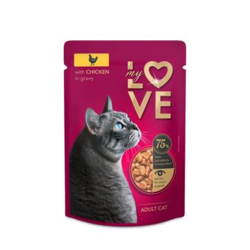 Plic hrana umeda pisica cu pui in jelly 85g - Miau! de la Club4Paws Srl