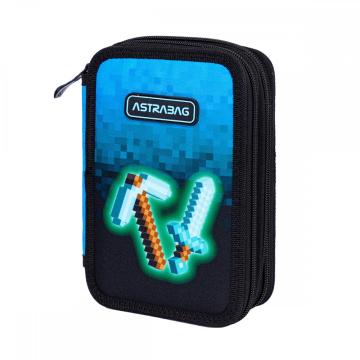 Penar echipat Astra AC31 Jumbo Blue Pixel, 3 compartimente