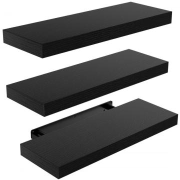 Raft de perete cu 3 polite, negru de la Molifag Srl