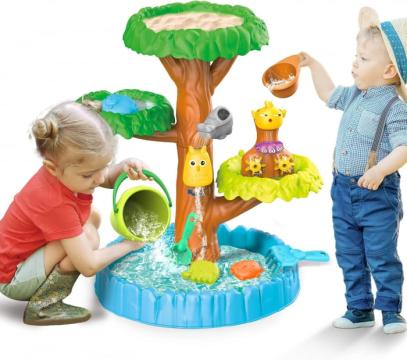 Jucarie copac din plastic, cu accesorii pentru joaca