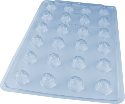 Forma ciocolata Trandafir, 24 cavitati, 29mmxh20mm