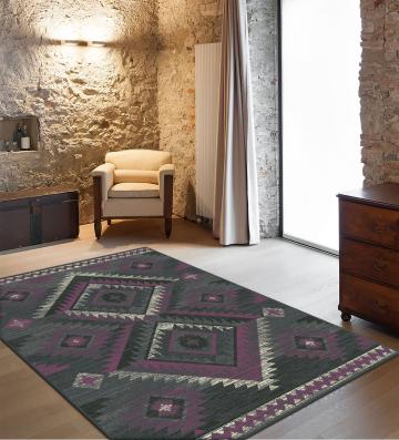 Covor Aladin geometric gri-violet de la Mocheta Gilau - Sc Dancri Impex Srl