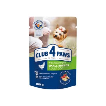 Hrana Club 4 Paws dog plic adult small breeds cu pui 100g de la Club4Paws Srl