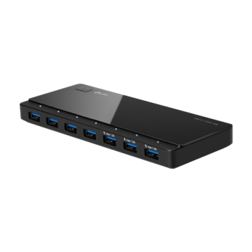 Hub USB UH700, 7 porturi USB 3.0, 1 port Micro-USB, adaptor