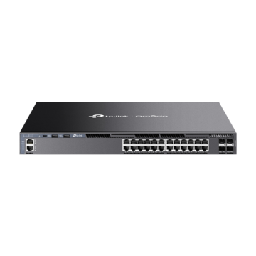 Switch 24 porturi RJ45 Gigabit, 4 x SFP+ 10G, 2 x USB