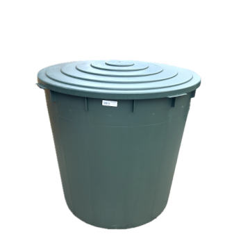 Cada Mastellone 500 L, verde, din plastic, cu capac de la Loredo Srl