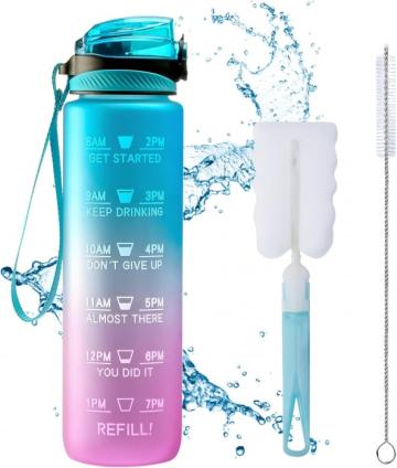Sticla sport din plastic fara BPA, gradata pentru consum