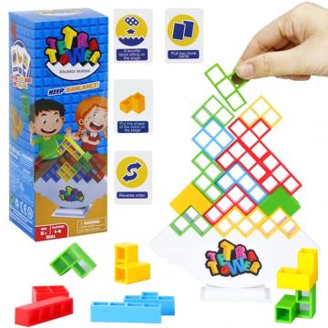Joc de constructie turn de jucarie Tetris Balance 32 piese
