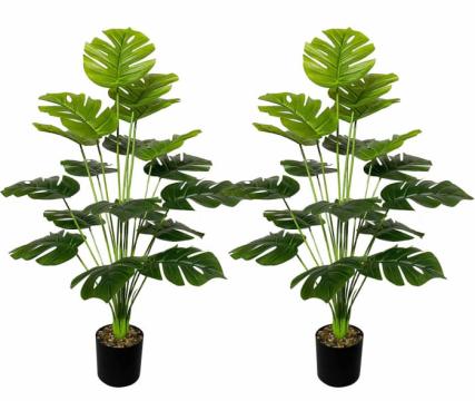 Set 2x75 cm palmieri artificiali in ghivece
