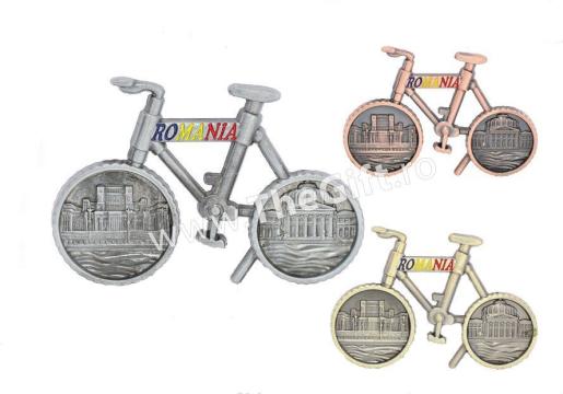 Magnet de frigider bicicleta, suvenir Romania de la Thegift.ro - Cadouri Online