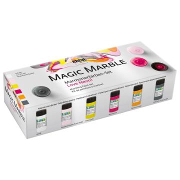 Set culori efect marmura Magic Marble Marbling Love Neon de la Sanito Distribution Srl