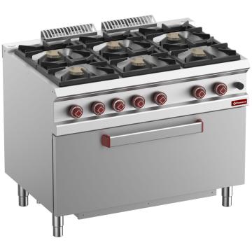 Cuptor cu gaz Maxi 1 usa mare Range 6 arzatoare de la Clever Services SRL