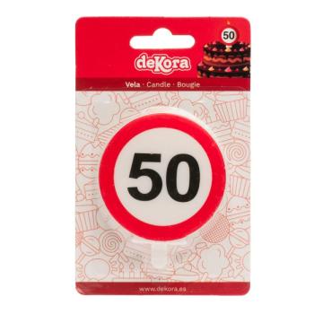 Lumanare aniversara 50 - deKora de la Lumea Basmelor International Srl