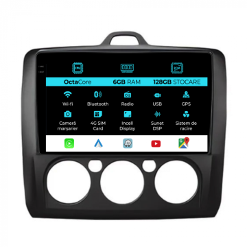 Navigatie dedicata Ford Focus (2004-2012), 9 inch, 6Gb Ram