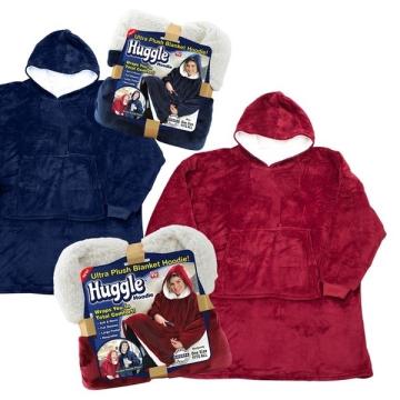 Patura cu maneci hanorac cu gluga si buzunar Huggle de la Startreduceri Exclusive Online Srl - Magazin Online Pentru C