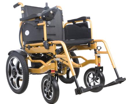 Carucior invalizi electric max 100 kg, roti cauciuc plin de la Intellisense Srl