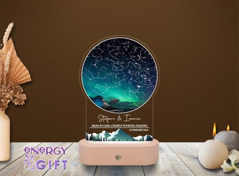 Lampa led 3D personalizata - Sky Map #135