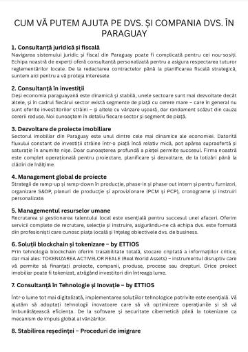 Consultanta infiintare firme in Paraguay de la The World Global Insurece