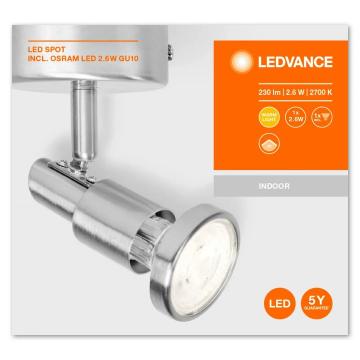 Spot LED Ledvance, GU10, 2.6W, 230 lm, lumina calda (2700K)