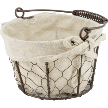Cos servire paine rotund Raki 13,5x13,5x10cm din metal