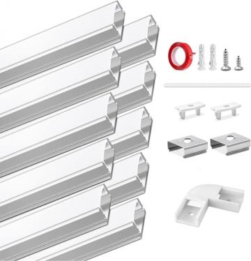 Profil din aluminiu in forma de U 10X1m pentru banda LED de la Molifag Srl
