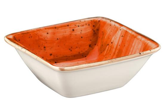 Bol patrat din portelan Bonna Terracota 8x8,5cm