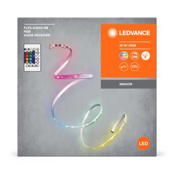 Kit banda LED RGB Ledvance Flex audio cu telecomanda, 20W