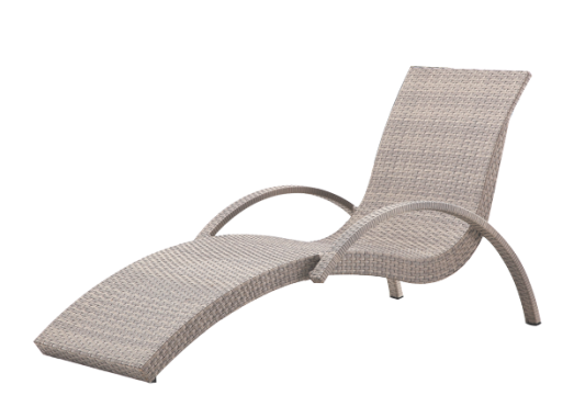 Sezlong ratan sintetic cadru aluminiu Raki 184x53cm