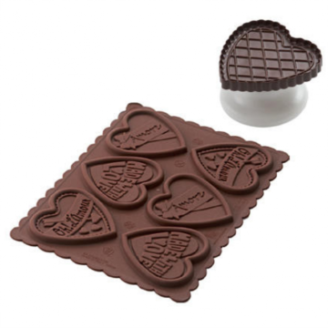 Decupator biscuiti inima 6.4x6.3xH0.45 cm, forma silicon L de la Focus Financiar Group