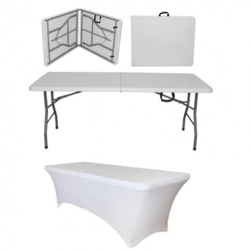Set masa plianta dreptunghiulara 180x76xh73,5cm de la Kalina Textile SRL