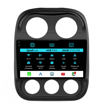 Navigatie dedicata Jeep Compass (2010-2016),QuadCore, 10inch