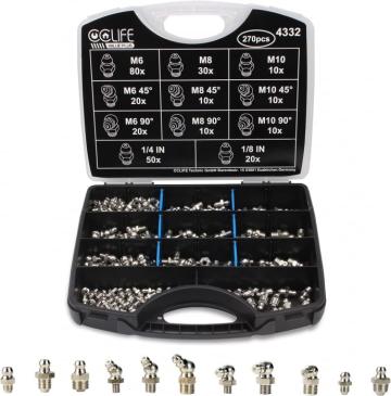 Nipluri de cuplare pentru pompa de gresat set 270 piese de la Molifag Srl