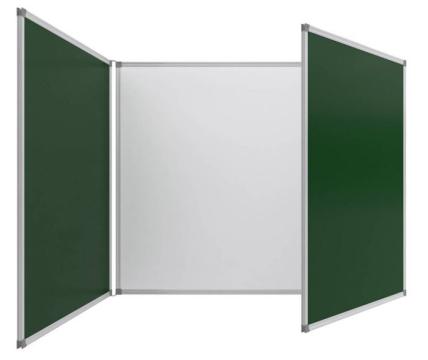 Tabla scolara magnetica triptica (verde-alb-verde)