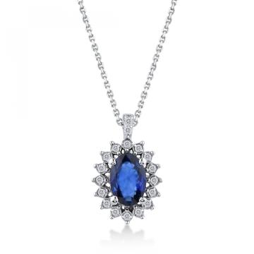 Colier Sheffield aur alb 14K cu diamante de 0.04 carate de la Sandra Ferretti Srl