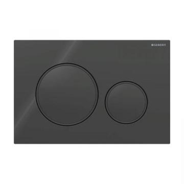 Clapeta actionare Geberit Sigma20 negru inele negru mat de la Store Dolphin Srl