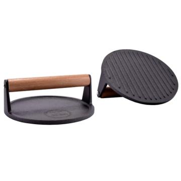 Presa rotunda din fonta pentru carne, 18 cm
