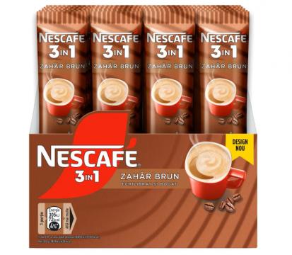 Cafea instant plic Nescafe 3in1 zahar brun 24x15g de la KraftAdvertising Srl