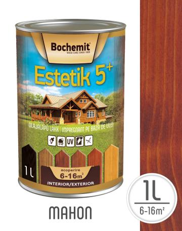 Lazura lemn Bochemit Estetik Clasic 1L, mahon, protectie UV de la Deposib Expert Srl