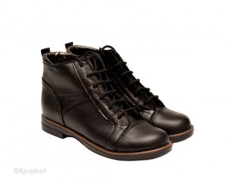 Ghete negre dama casual-elegante din piele naturala G44 de la Deprobat.ro