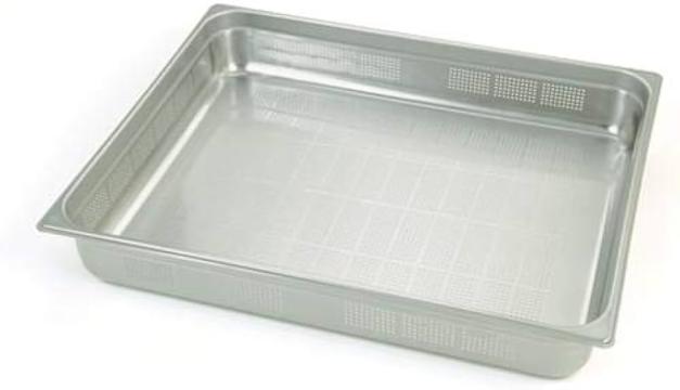 Cuva inox perforata GN 2/1, adancime 150 mm de la Ad Horeca Concept Srl