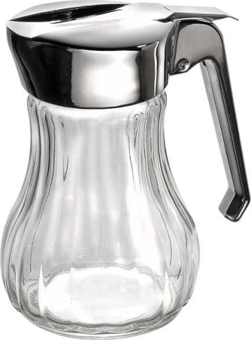 Dispenser miere din sticla si mecanism inox, 250 ml