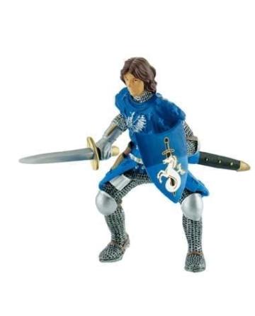 Jucarie figurina cavaler cu sabie albastru