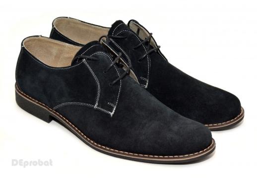 Pantofi barbati piele naturala velur negri casual-eleganti de la Deprobat.ro