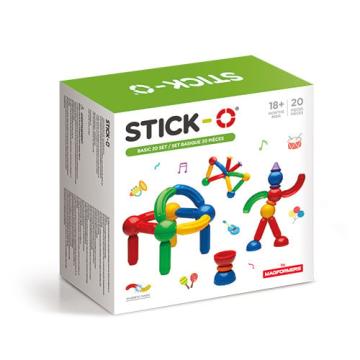 Joc cu magneti Stick-O, set de baza cu 20 piese